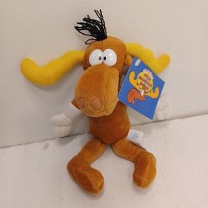 Plush New Vintage Bullwinkle and friends 10 inch